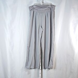 Gray Linen Wide Leg Pants Size 1X Tall